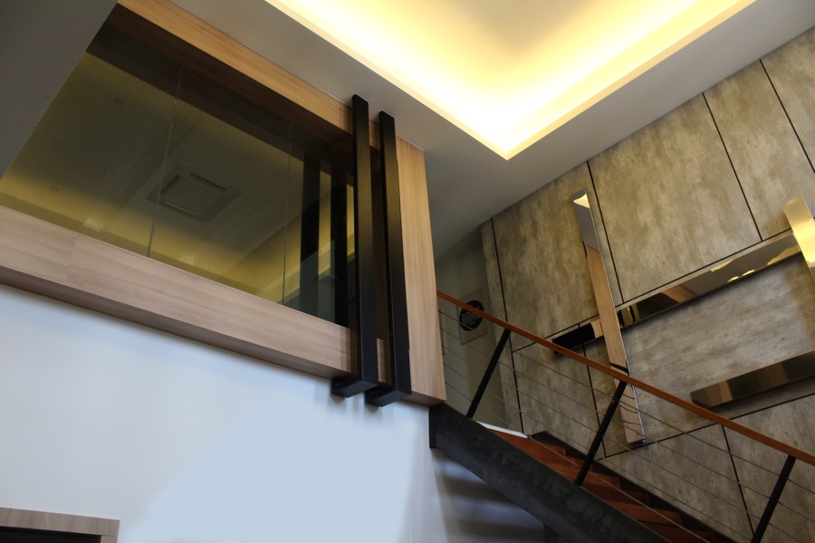 Wooden & steel staircase
